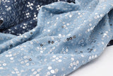 F064 Sequins Denim 53×45cm Fabric Doll Sewing Craft Doll Clothes Making Sewing Supply