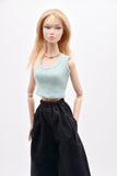 C068 Handmade Rib Knit Doll Tank Top/T-shirt For 12" Fashion Dolls Like Poppy Parker Fashion Royalty NF Doll