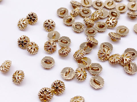 B175 5mm Snowflake Shank Buttons Micro Mini Buttons Tiny Buttons Doll Buttons Doll Sewing Craft Supplies