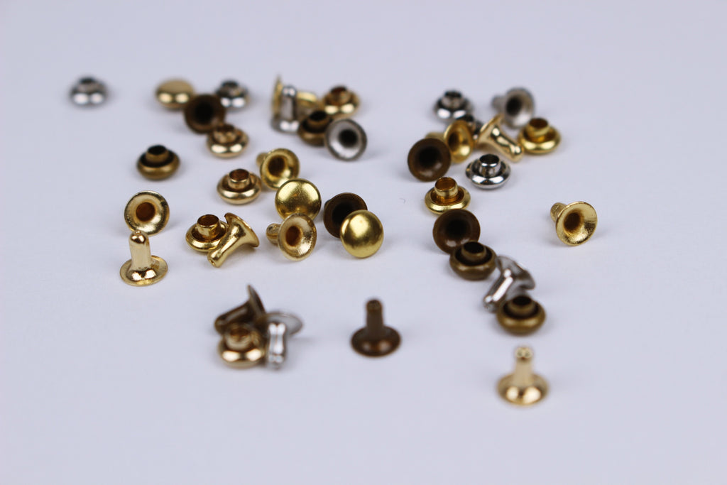 120/180/240pcs Leather Rivets Double Cap Rivet Tubular Metal Studs