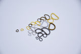 B011 D Shape 10mm/8mm/6mm/5mm/4mm/3mm/2.8mm Mini Buckles D Ring Sewing Craft Doll Clothes Making Sewing Supply