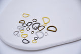 B011 D Shape 10mm/8mm/6mm/5mm/4mm/3mm/2.8mm Mini Buckles D Ring Sewing Craft Doll Clothes Making Sewing Supply