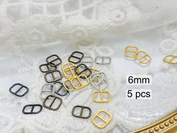 B022 10×8mm Rectangle Buckles – 4 Colors (Silver/Gold/Bronze/Dark Gunmetal) – Sewing Supplies for Belt, Purse, Doll Clothes