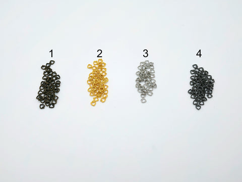 B024 Antique Bronze / Gold / Silver / Dark Gun Color Heart Charm 6x6.7mm Doll Clothes Sewing Craft Supply For 12" Fashion Dolls Blythe BJD