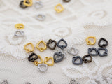 B024 Antique Bronze / Gold / Silver / Dark Gun Color Heart Charm 6x6.7mm Doll Clothes Sewing Craft Supply For 12" Fashion Dolls Blythe BJD