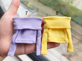 C043 Handmade Off The Shoulder Top Long Sleeve T-shirt For 12" Dolls Like Fashion Royalty Nu face Poppy Parker