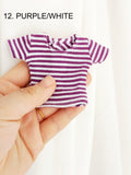 C006 Handmade Stripe Doll Clothes T-shirt Top For 12" Dolls Like Fashion Royalty Nu face Poppy Parker Blythe Azone Momoko