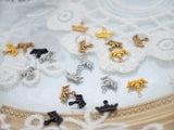 B027 Light Gold / Gold / Silver / Dark Gun Color Crown Charm 12x9mm Doll Clothes Sewing Craft Supply For 12" Fashion Dolls Blythe BJD