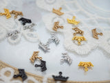 B027 Light Gold / Gold / Silver / Dark Gun Color Crown Charm 12x9mm Doll Clothes Sewing Craft Supply For 12" Fashion Dolls Blythe BJD
