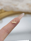 B027 Light Gold / Gold / Silver / Dark Gun Color Crown Charm 12x9mm Doll Clothes Sewing Craft Supply For 12" Fashion Dolls Blythe BJD