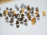 B028 Bronze / Gold / Silver / Brown Heart Shank Buttons with Engraved Letters 6x5mm Doll Clothes Sewing Craft Supply For 12" Fashion Dolls