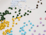B030 Metallic & Colored Heart Shank Buttons 3.6mm Doll Clothes Sewing Craft Supply For 12" Fashion Dolls Blythe BJD