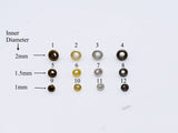 B032B 1MM/1.5MM/2MM Gold/Silver/Bronze/Dark Gun Mini Eyelet Sewing Craft Doll Clothes Making Sewing Supply