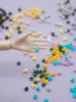B051 Metallic & Colored Star Shank Buttons 3.3mm Doll Clothes Sewing Craft Supply For 12" Fashion Dolls Blythe BJD