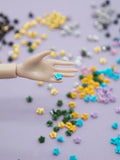 B051 Metallic & Colored Star Shank Buttons 3.3mm Doll Clothes Sewing Craft Supply For 12" Fashion Dolls Blythe BJD