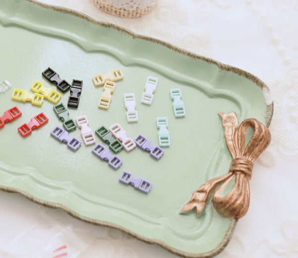 B118 Super Cute Mini Side Release Plastic Buckles Doll Sewing Supplies 2 Pairs