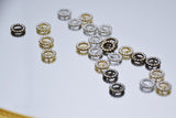 B226 Silver/Gold/Bronze Based Round 9mm Buckle With Crystal Mini Buckles Sewing Craft Doll Clothes Making Sewing Supply