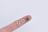 B226 Silver/Gold/Bronze Based Round 9mm Buckle With Crystal Mini Buckles Sewing Craft Doll Clothes Making Sewing Supply