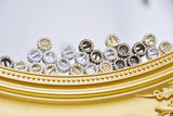 B226 Silver/Gold/Bronze Based Round 9mm Buckle With Crystal Mini Buckles Sewing Craft Doll Clothes Making Sewing Supply