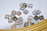 B227 Silver/Gold/Bronze Based Square 9mm Buckle With Crystal Mini Buckles Sewing Craft Doll Clothes Making Sewing Supply