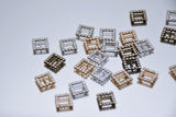 B227 Silver/Gold/Bronze Based Square 9mm Buckle With Crystal Mini Buckles Sewing Craft Doll Clothes Making Sewing Supply