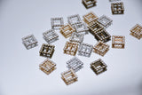 B227 Silver/Gold/Bronze Based Square 9mm Buckle With Crystal Mini Buckles Sewing Craft Doll Clothes Making Sewing Supply