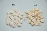 B242 Tiny 1cm Satin Ribbon Rose Flower Decor Sewing Craft Doll Clothes Making Sewing Supply Accessories
