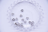 B265 Tiny Heart 7mm Buckle With Crystal Mini Buckles Sewing Craft Doll Clothes Making Sewing Supply