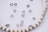 B265 Tiny Heart 7mm Buckle With Crystal Mini Buckles Sewing Craft Doll Clothes Making Sewing Supply