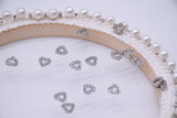B265 Tiny Heart 7mm Buckle With Crystal Mini Buckles Sewing Craft Doll Clothes Making Sewing Supply