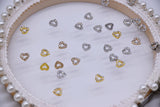 B265 Tiny Heart 7mm Buckle With Crystal Mini Buckles Sewing Craft Doll Clothes Making Sewing Supply