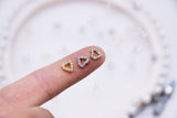 B265 Tiny Heart 7mm Buckle With Crystal Mini Buckles Sewing Craft Doll Clothes Making Sewing Supply