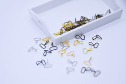 B273 Dark Gun/Silver/Gold/Bronze Color Tiny 6×5mm Hook Buckle Sewing Craft Coat Doll Clothes Making Sewing Supply