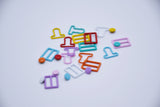 B281  Colorful Large/Small Mini Overall Buckles Sewing Making Supply For BJD 16" Dolls
