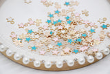 B283 Cute Color Coat Paint 8mm Tiny Star Charm For Doll Jewelry Clothes Doll Sewing Craft
