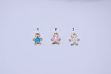 B283 Cute Color Coat Paint 8mm Tiny Star Charm For Doll Jewelry Clothes Doll Sewing Craft