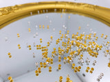 B290 Silver/Gold 3mm Frosted Tiny Metal Round Beads Tiny Beads Doll Sewing Notions Craft Supply