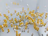 B290 Silver/Gold 3mm Frosted Tiny Metal Round Beads Tiny Beads Doll Sewing Notions Craft Supply