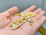 B290 Silver/Gold 3mm Frosted Tiny Metal Round Beads Tiny Beads Doll Sewing Notions Craft Supply