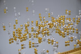 B290 Silver/Gold 3mm Frosted Tiny Metal Round Beads Tiny Beads Doll Sewing Notions Craft Supply
