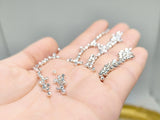 B291 2.5mm Sterling Silver/Gold Round Ball Faceted Metal Beads Tiny Doll Sewing Notions Craft Supply