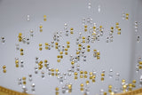 B291 2.5mm Sterling Silver/Gold Round Ball Faceted Metal Beads Tiny Doll Sewing Notions Craft Supply