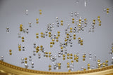 B291 2.5mm Sterling Silver/Gold Round Ball Faceted Metal Beads Tiny Doll Sewing Notions Craft Supply