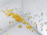 B293 Silver/Gold 2mm Square Cube Tiny Beads Doll Sewing Notions Craft Supply