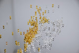 B293 Silver/Gold 2mm Square Cube Tiny Beads Doll Sewing Notions Craft Supply