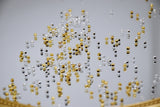 B293 Silver/Gold 2mm Square Cube Tiny Beads Doll Sewing Notions Craft Supply
