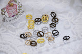B299 Polygon Shape Gold/Silver/Bronze 8×8mm Buckles Sewing Craft Doll Clothes Making Sewing Supply