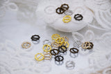 B299 Polygon Shape Gold/Silver/Bronze 8×8mm Buckles Sewing Craft Doll Clothes Making Sewing Supply
