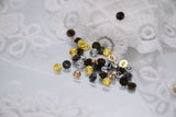B301 Metal Swirl Style Pattern 5mm Shank Buttons Micro Mini Tiny Buttons Doll Sewing Craft Supplies For 12" Dolls Like FR Blythe BJD