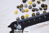 B303 Vintage Flower Pattern 7mm Metal Shank Buttons Micro Mini Tiny Doll Buttons Doll Sewing Craft Supplies For 12" Dolls Like FR Blythe BJD